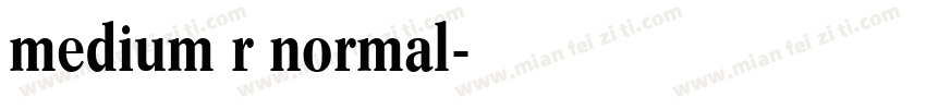 medium r normal字体转换